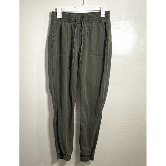 Hollister Women’s Size Small Green High Rise Jogger Pants Drawstring Streetwear - Picture 1 of 9